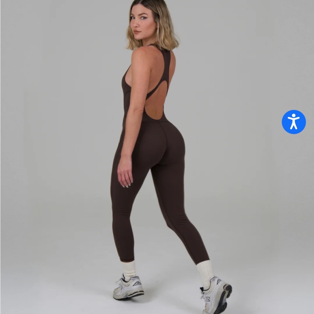 Davis Active Tank Jumpsuit Chocolate